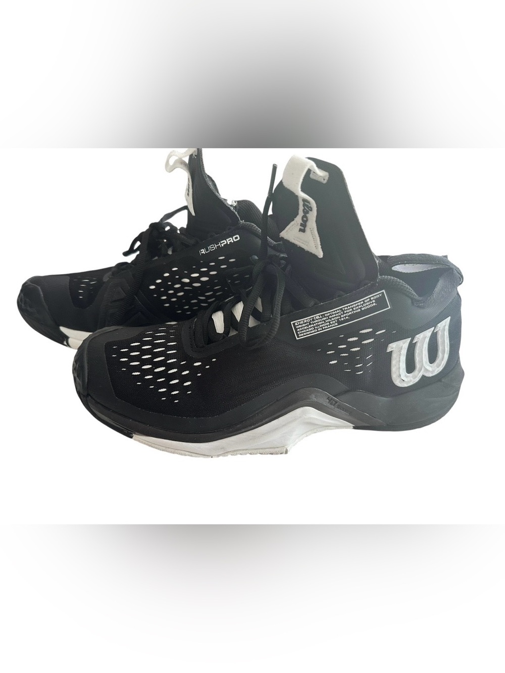 RUSH PRO Black and White Tennis Sneakers